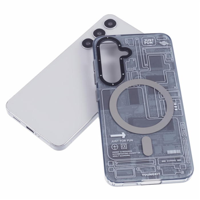 YOUNGKIT - YOUNGKIT Galaxy S25 Mobilskal MagSafe IMD Circuit - Svart