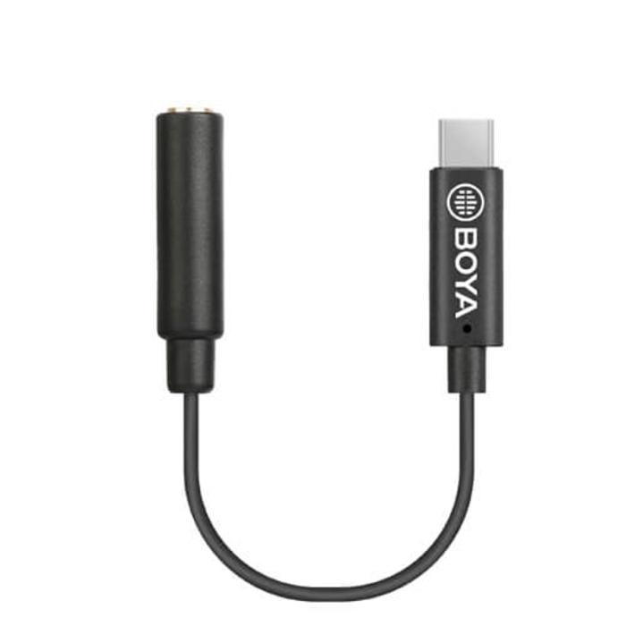 BOYA - BOYA Mikrofondapter USB-C - 3.5mm BY-K4 Hane - Hona TRS