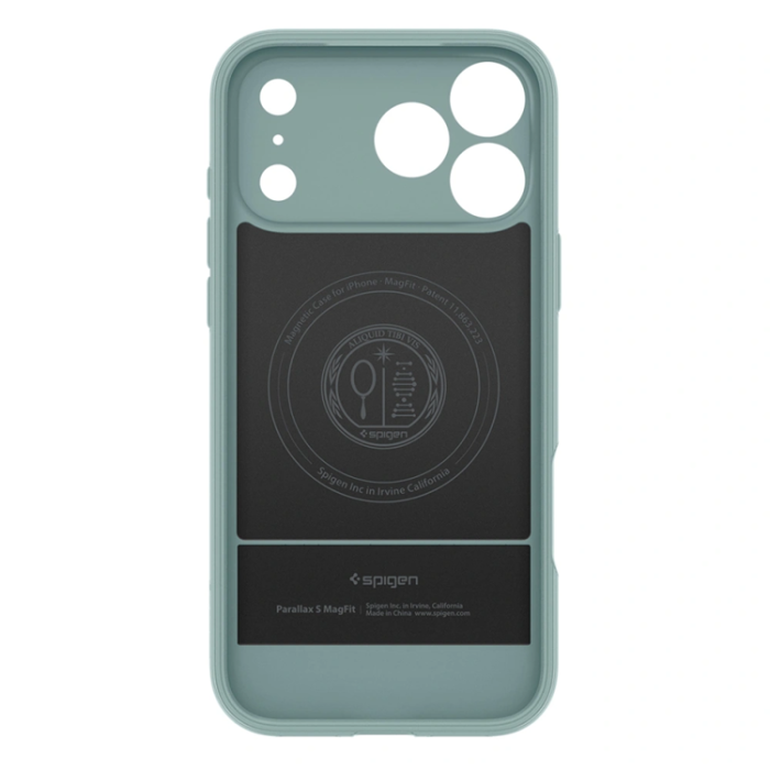Spigen - Spigen iPhone 17 Pro Mobilskal Magsafe Kickstand Parallax - Saga Grön