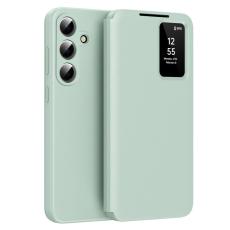 OEM - Mobilfodral f&ouml;r Samsung Galaxy S26 Plus Konstl&auml;der med kortfack - Ljusgr&ouml;n