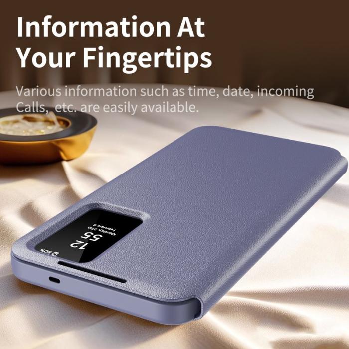 OEM - Mobilfodral för Samsung Galaxy S26 Plus Konstläder med kortfack - Ljuslila