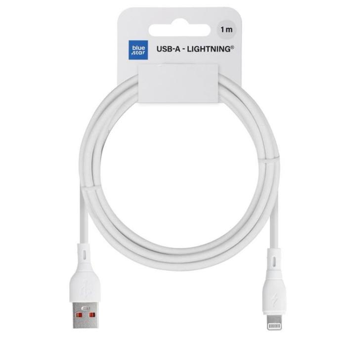 Blue Star - Blue Star ECO USB-A till Lightning Kabel 2.4A PJ68-24 1m Vit