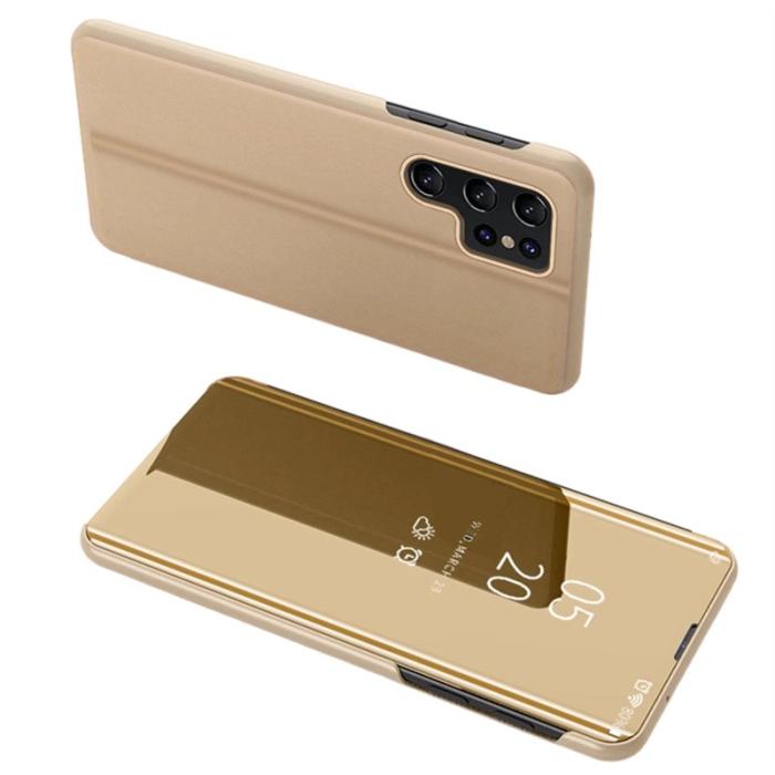 OEM - Mobilfodral för Samsung Galaxy S26 Ultra Konstläder Ställ - Guld