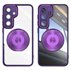 OEM - Mobilskal f&ouml;r Samsung Galaxy S26 Magnetiskt PC + TPU med St&auml;ll - M&ouml;rklila