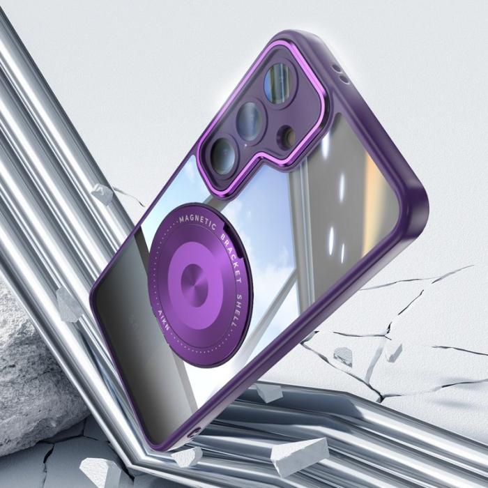 OEM - Mobilskal för Samsung Galaxy S26 Magnetiskt PC + TPU med Ställ - Mörklila