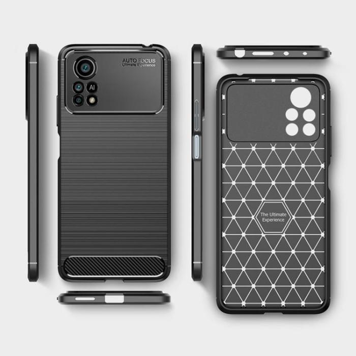 UTGATT1 - Carbon TPU Skal Xiaomi Poco X4 Pro 5G - Svart
