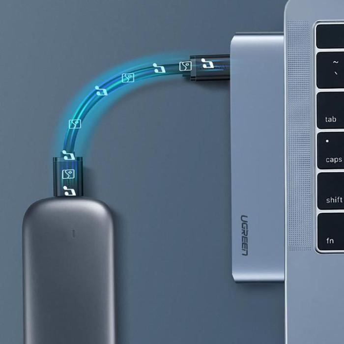 Ugreen - Ugreen 4in1 Multifunktionell HUB USB Typ-C 2x MacBook Pro/Air - Grå