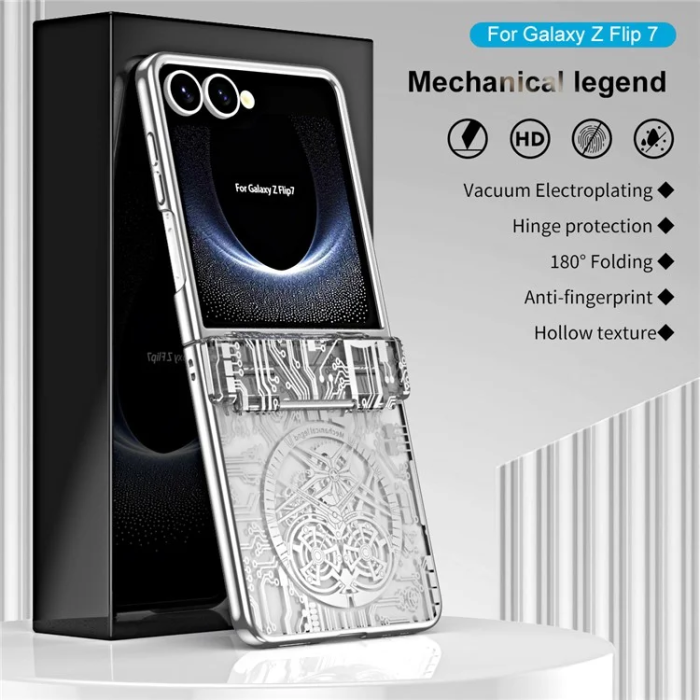 A-One Brand - Galaxy Z Flip 7 Mobilskal Mechanical Legend - Silver