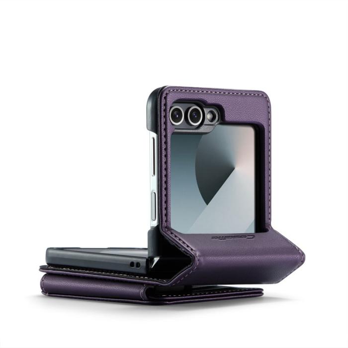 Caseme - CASEME C22 Mobilskal till Samsung Galaxy Z Flip7 FE 5G Läder Lila