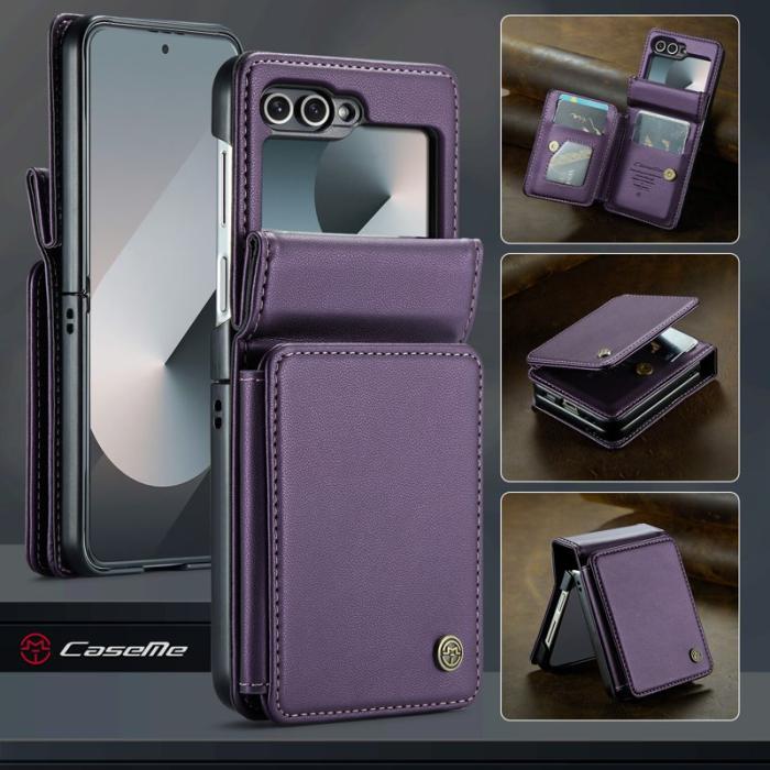 Caseme - CASEME C22 Mobilskal till Samsung Galaxy Z Flip7 FE 5G Läder Lila