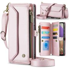 Caseme - CASEME Pl&aring;nboksfodral Konstl&auml;der f&ouml;r Samsung Galaxy A32/M32 5G - Rosa