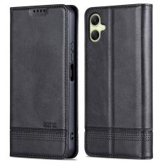 AZNS - AZNS Samsung Galaxy A06 Pl&aring;nboksfodral Konstl&auml;der - Svart