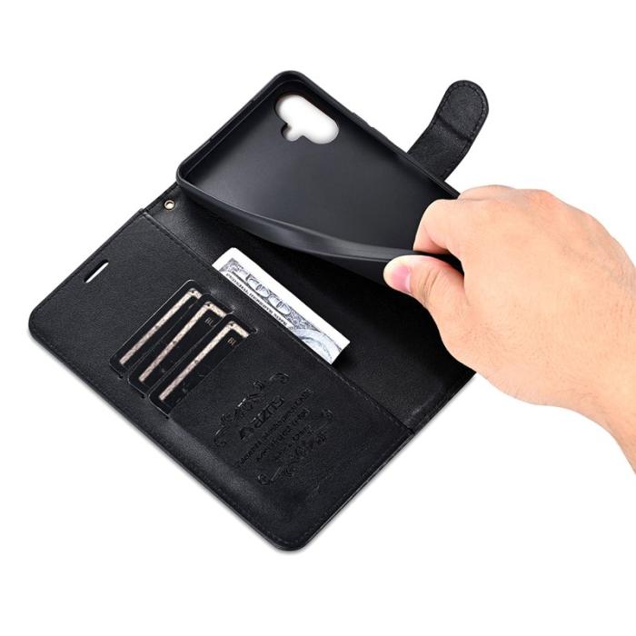 AZNS - AZNS Samsung Galaxy A06 Plånboksfodral Anti-Scratch Konstläder - Svart