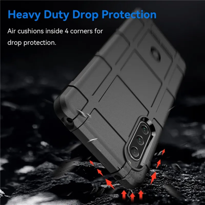 A-One Brand - Sony Xperia 10 V Mobilskal Rugged Square Grid - Svart