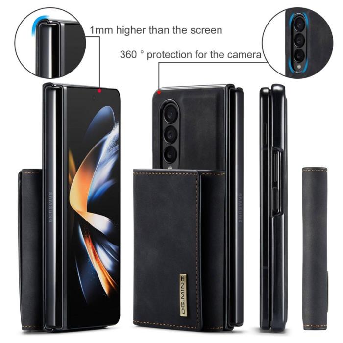DG.MING - DG.MING Plånboksfodral till Samsung Galaxy Z Fold3 5G - Svart