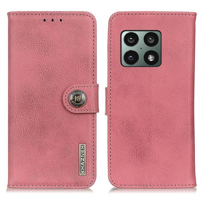 KHAZNEH - KHAZNEH OnePlus 10 Pro 5G Plånboksfodral Magnetic Flip - Rosa