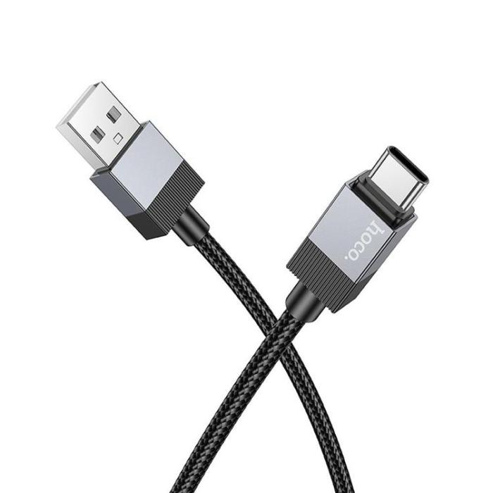 Hoco - Hoco USB-A - USB-C 3A Kabel 1m X110 - Svart