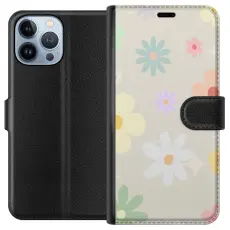 Gustaf - Pl&aring;nboksfodral till Apple iPhone 13 Pro Max med fejdande blommor