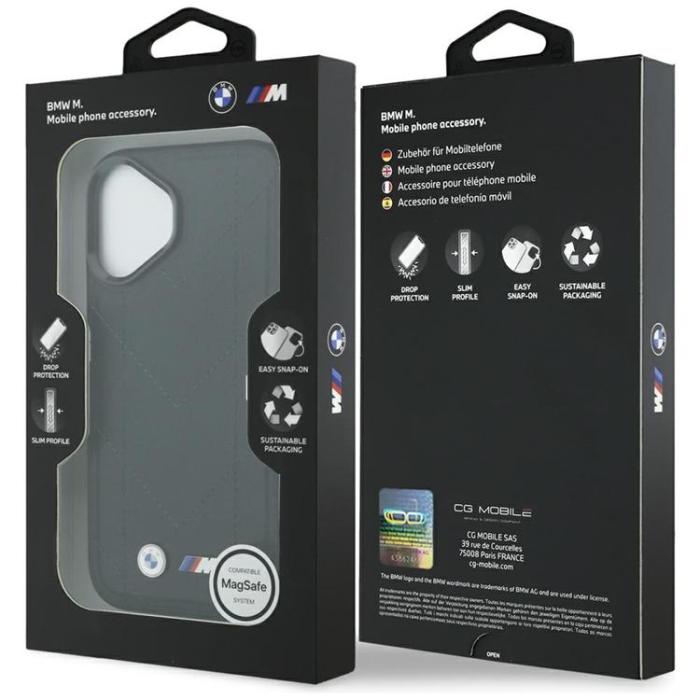 BMW - BMW iPhone 17 Mobilskal MagSafe M Quilted Logo - Svart