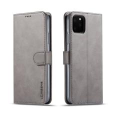 LC.imeeke - LC.imeeke iPhone 11 Pro Max Pl&aring;nboksfodral Konstl&auml;der - Gr&aring;