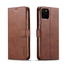 LC.imeeke - LC.imeeke iPhone 11 Pro Max Pl&aring;nboksfodral Konstl&auml;der - Brun