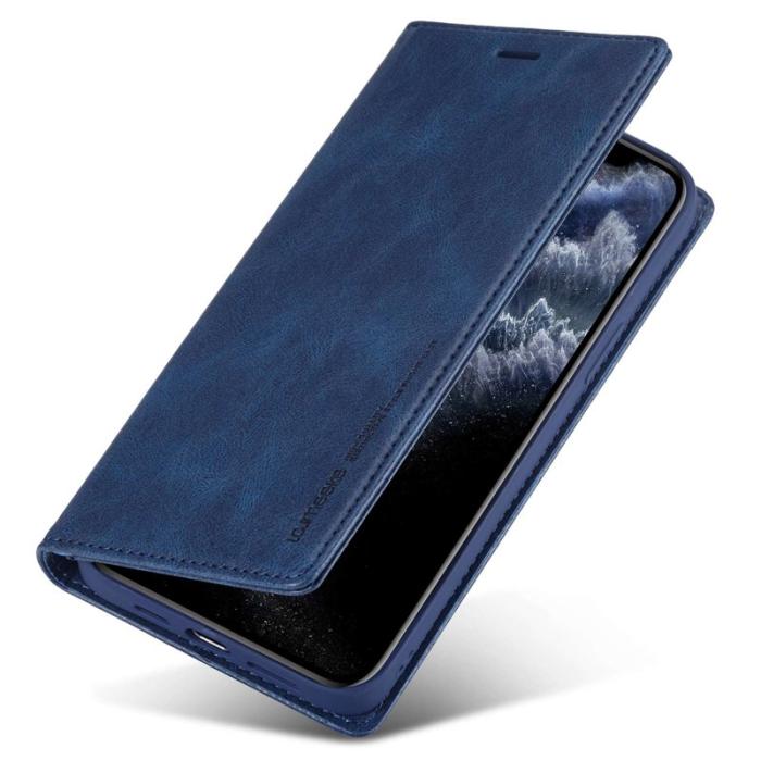 LC.imeeke - LC.IMEEKE iPhone 11 Pro Max Plånboksfodral Konstläder - Blå