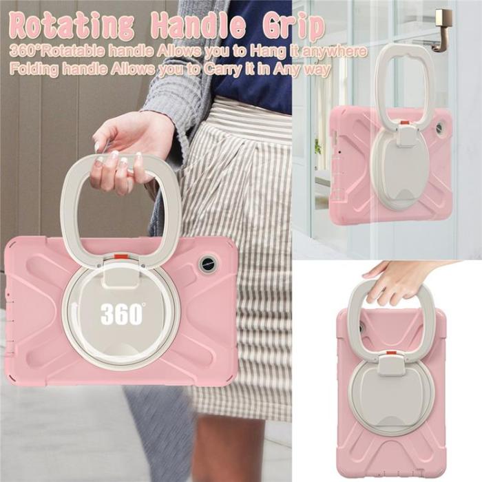 A-One Brand - Galaxy Tab A9 Skal Kickstand Handle Grip - Rosa