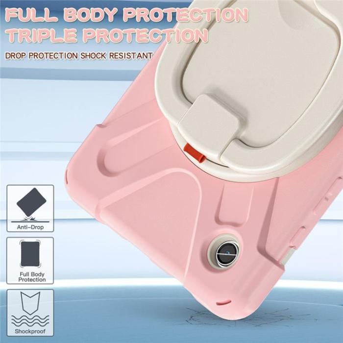 A-One Brand - Galaxy Tab A9 Skal Kickstand Handle Grip - Rosa