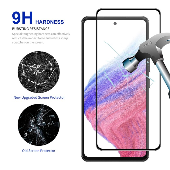 Boom of Sweden - [1-PACK] Galaxy A54 5G Härdat Glas Skärmskydd - Svart