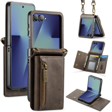 DG.MING - DG.MING Galaxy Z Flip 7 Mobilskal RFID Blocking M5 - Kaffe