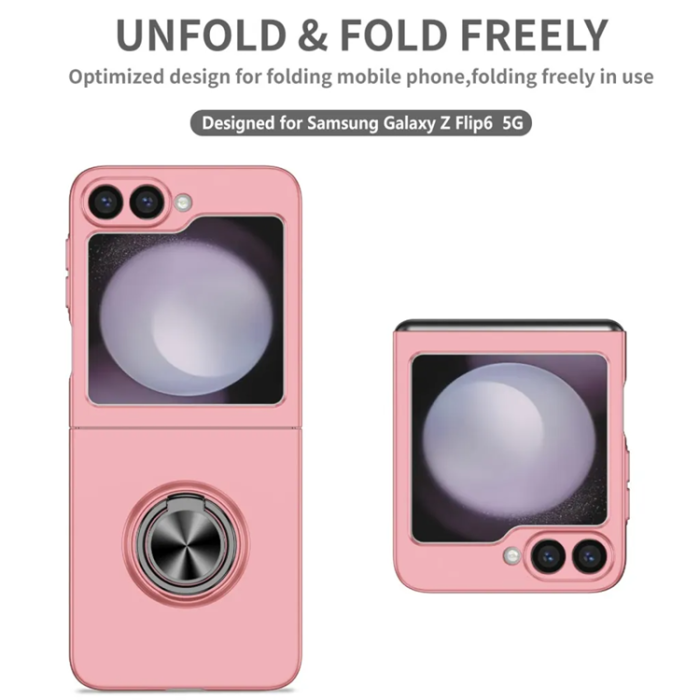 Taltech - Galaxy Z Flip 6 5G Mobilskal Ringhållare - Rosa