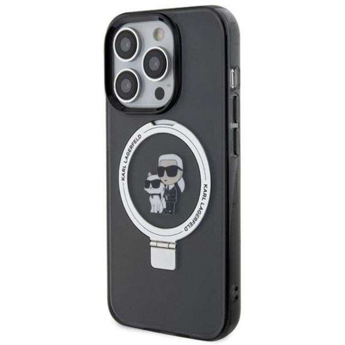 KARL LAGERFELD - KARL LAGERFELD iPhone 13 Pro Mobilskal MagSafe Ringställ - Svart