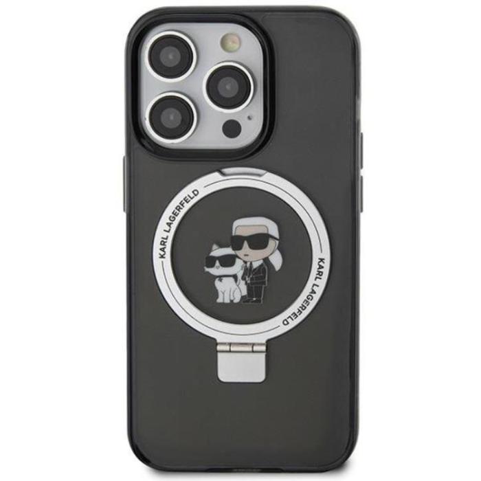 KARL LAGERFELD - KARL LAGERFELD iPhone 13 Pro Mobilskal MagSafe Ringställ - Svart
