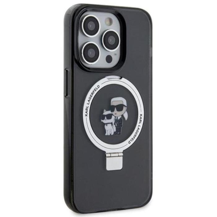 KARL LAGERFELD - KARL LAGERFELD iPhone 13 Pro Mobilskal MagSafe Ringställ - Svart