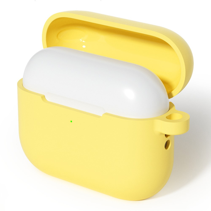 A-One Brand - AirPods Pro 3 Skal Med Carabiner Silikon - Gul