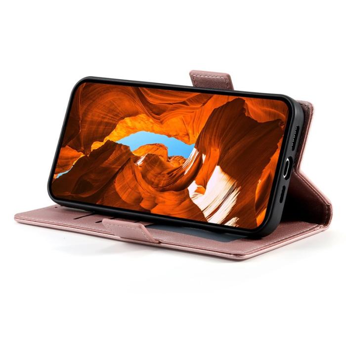 OEM - Samsung Galaxy S26 Fodral Konstläder Ställfunktion - Roséguld