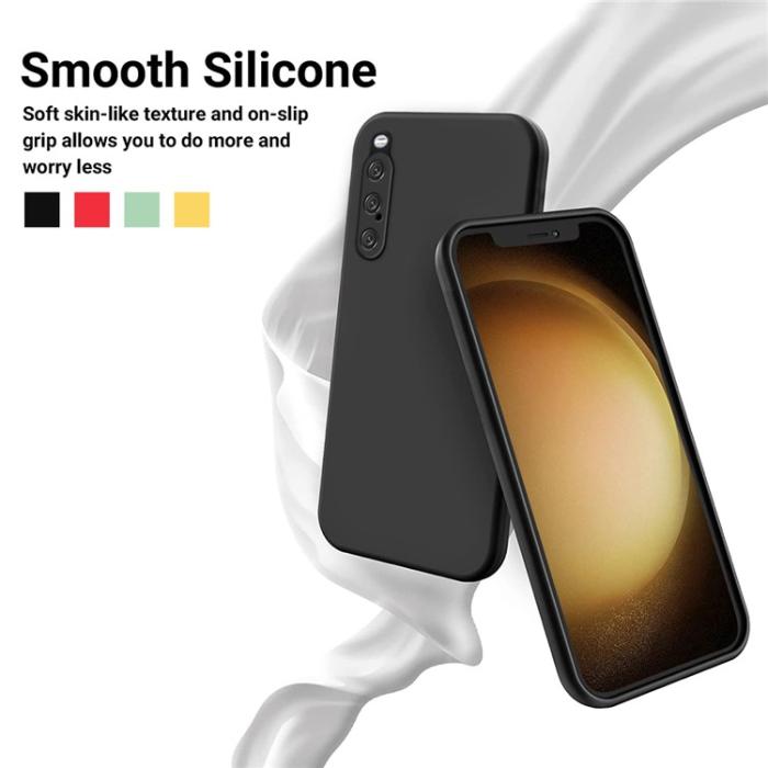 A-One Brand - Sony Xperia 10 V Mobilskal Liquid Silicone - Svart