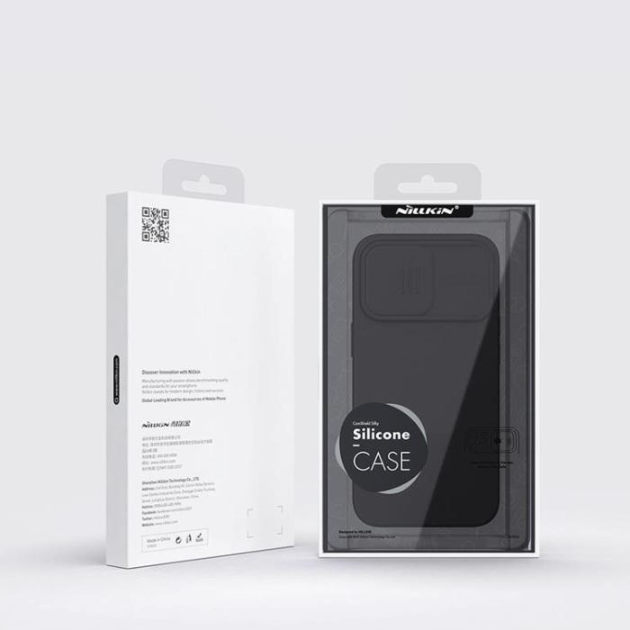 Nillkin - Nillkin iPhone 14 Pro Max Mobilskal CamShield Silky Silikon - Blå