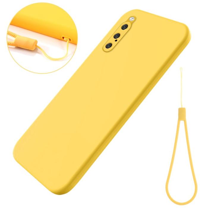 A-One Brand - Sony Xperia 10 V Mobilskal Liquid Silicone - Gul
