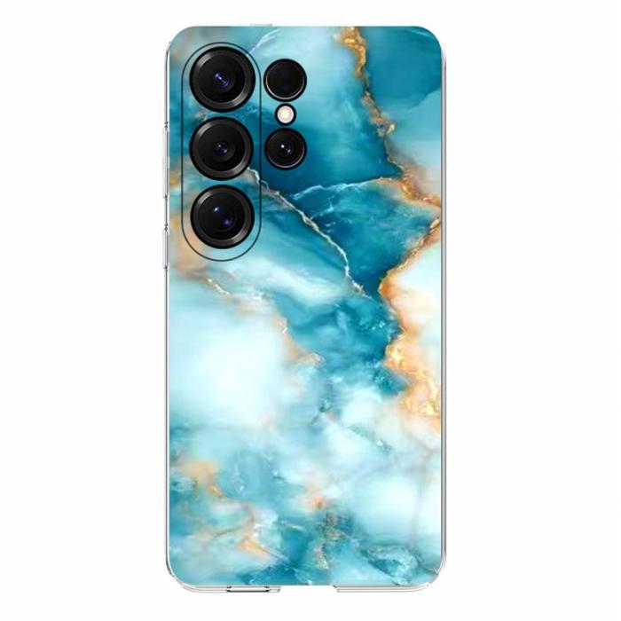 OEM - Samsung Galaxy S26 Ultra Skal Marmortryck Mjuk TPU - Blå