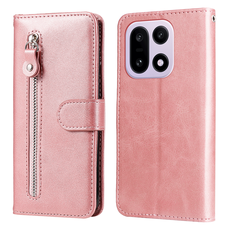 OnePlus 15 5G Plånboksfodral Zipper Pocket Konstläder - Rosa | 2353 | AlltMobil