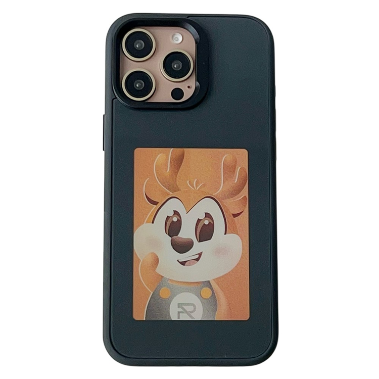 iPhone 14 Pro Mobilskal MagSafe Lens Kickstand E-Ink Customized NFC (Svart) | 2353 | AlltMobil