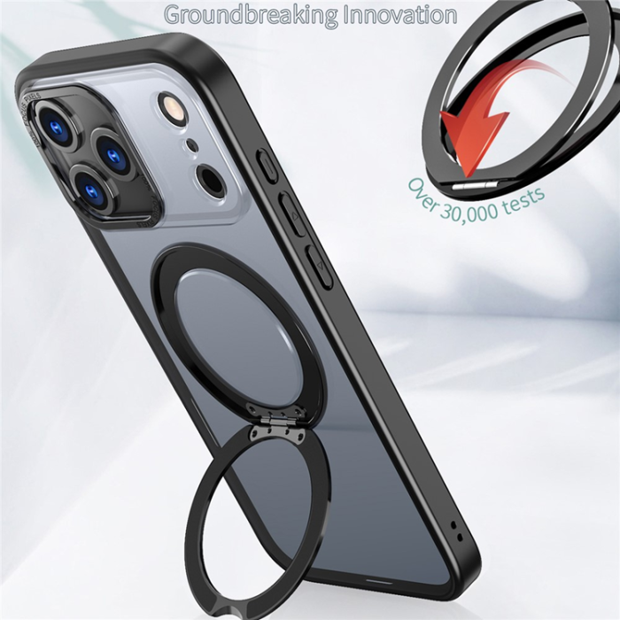 A-One Brand - iPhone 17 Pro Max Mobilskal MagSafe Kickstand - Svart