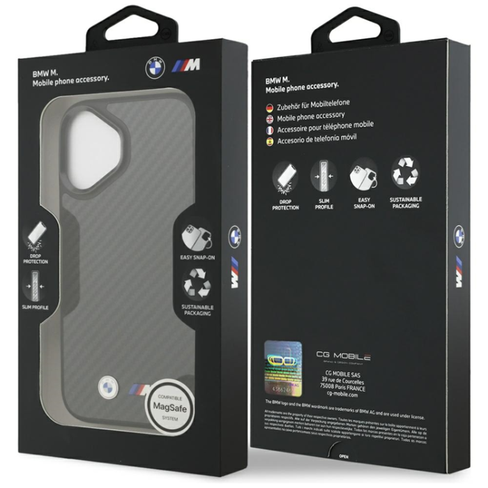 BMW - BMW iPhone 17 Mobilskal Magsafe Kevlar - Matte Svart