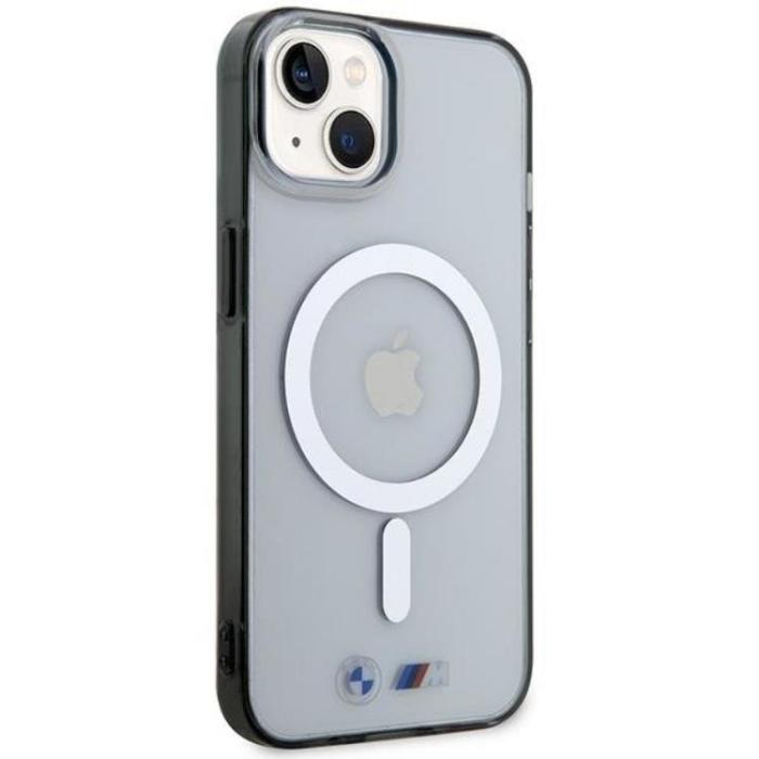 BMW - BMW iPhone 14 Plus Mobilskal Magsafe Silver Ring - Transparent