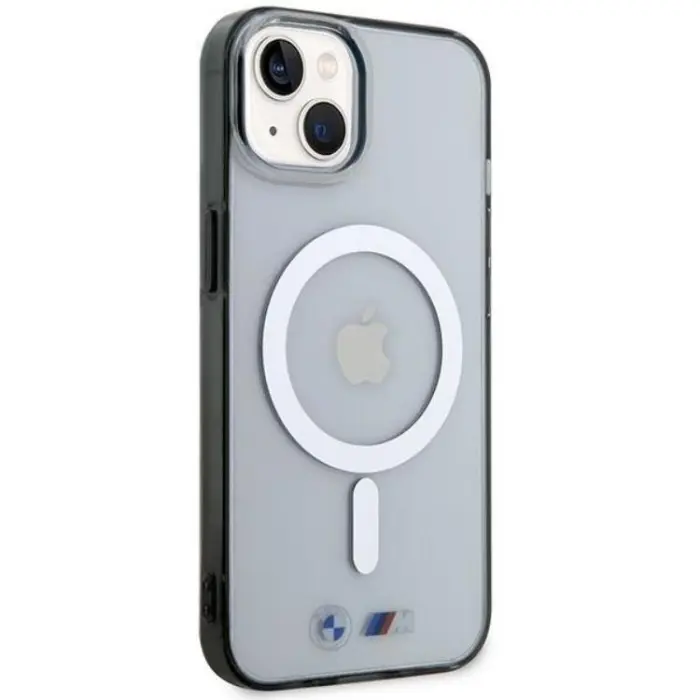 BMW - BMW iPhone 14 Plus Mobilskal Magsafe Silver Ring - Transparent