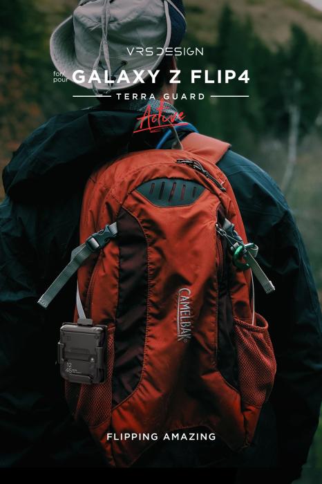 UTGATT1 - VRS DESIGN | Terra Guard Active Multi Clip Skal Galaxy Z Flip 4 - Metal Svart