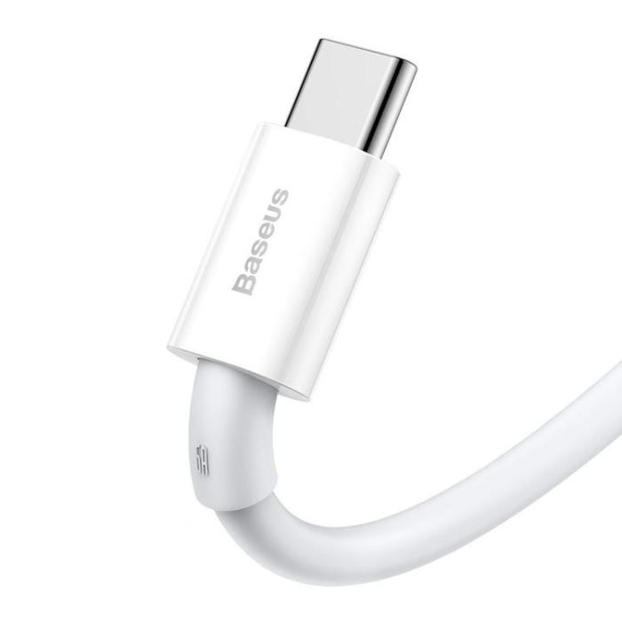 BASEUS - Baseus Superior USB-C till USB-A kabel 66 W 2m - Vit