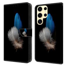 OEM - Samsung Galaxy S26 Ultra Fodral 3D M&ouml;nster PU L&auml;der - Tv&aring; Fj&auml;drar