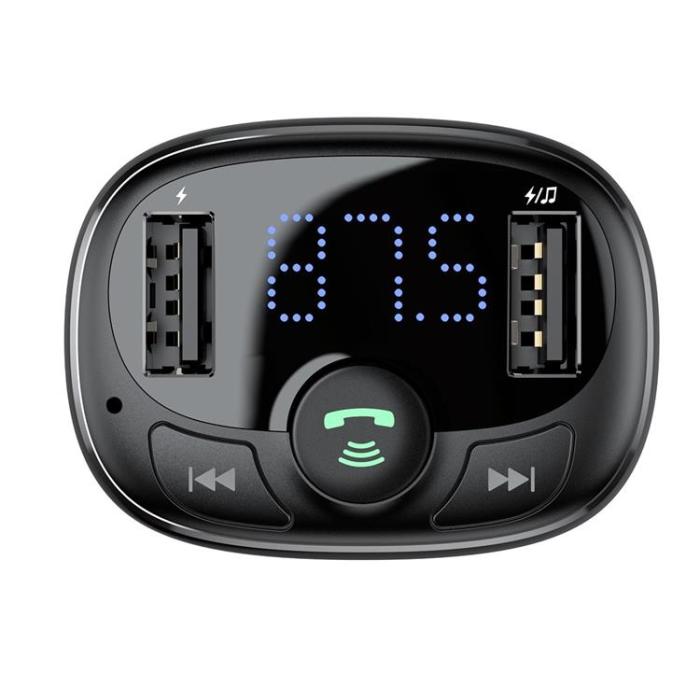 BASEUS - Baseus Billaddare Med Bluetooth Sändare - Svart